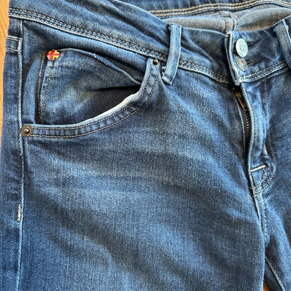 Hudson USA Bootcut Jeans Womens 28 Low Rise Flap Pocket Stretch Denim 28x30 Sz S - Picture 15 of 16